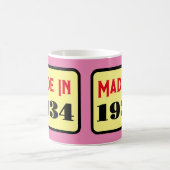 90e gift negentig jaar oud 90 koffie koffiemok (Center)