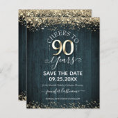 90e gouddag Opslaan van datum uitnodiging tot begr (Voorkant / Achterkant)