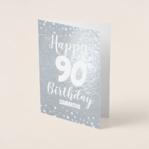 90e Happy Birthday Custom Foil-kaart Folie Kaarten