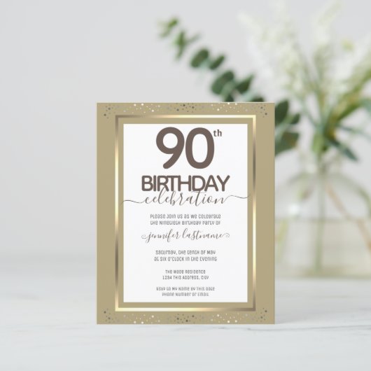 90e jaardag Gold Paper-blad (Staand voorkant)