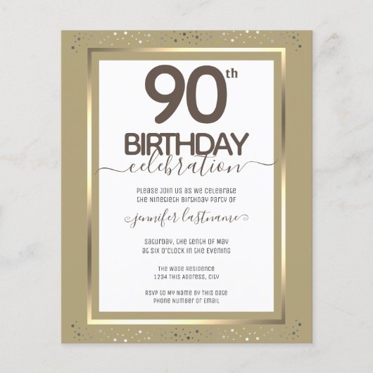 90e jaardag Gold Paper-blad (Voorkant)