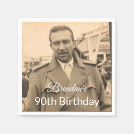 90e man foto verjaardag servet