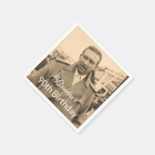 90e man foto verjaardag servet (Hoek)