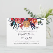 90e moderne chique floral waterverf verjaardagsfee kaart (Staand voorkant)