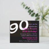 90e negentigste negentigste verjaardag Briefkaart (Staand voorkant)