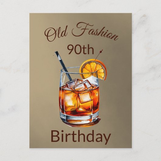 90e negentigste verjaardag van een man briefkaart (Voorkant)