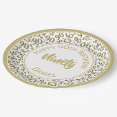 90e Partij Willekeurig Nummer Patroon Goud/Wit Papieren Bordje (Gekanteld)