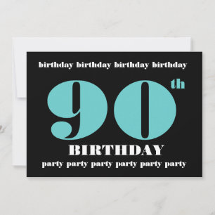 90e Sjabloon van de uitnodiging van de Birthday Pa