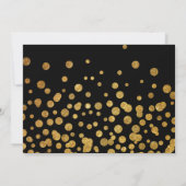 90e surrogaatfoto van Modern Black & Gold Kaart (Achterkant)