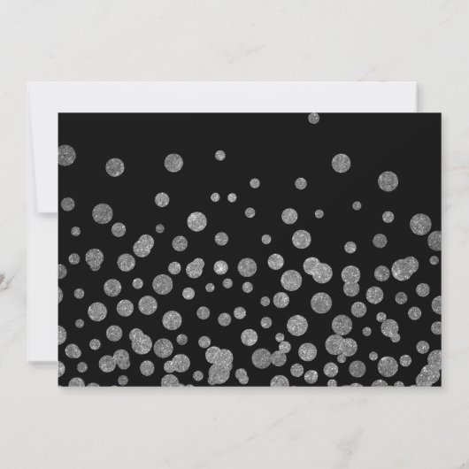 90e surrogaatfoto van Modern Black & Silver Kaart (Achterkant)