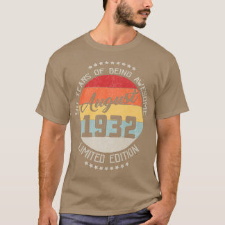 90e T-shirt van augustus 1932 90 jaar oud