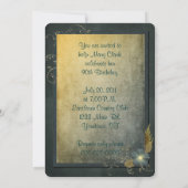 90e uitnodiging van de Birthday Party (Achterkant)