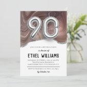 90e uitnodiging van de Birthday Party (Staand voorkant)