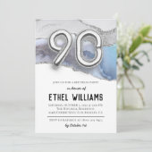 90e uitnodiging van de Birthday Party (Staand voorkant)