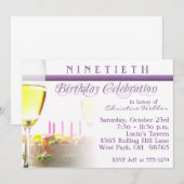 90e uitnodiging van de Birthday Party (Voorkant / Achterkant)