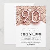 90e uitnodiging van de Birthday Party (Voorkant / Achterkant)