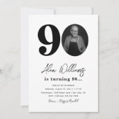 90e uitnodiging van de Birthday Party | 90e verjaa (Voorkant)
