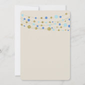 90e uitnodiging voor verjaardagsfeestje, blauw en  (Achterkant)