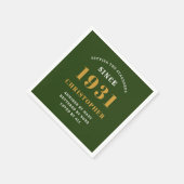 90e verjaardag 1931 Groen goud voor hem persoonlij Servet (Hoek)