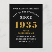 90e verjaardag 1935 Zwart Goud Briefkaart (Voorkant)