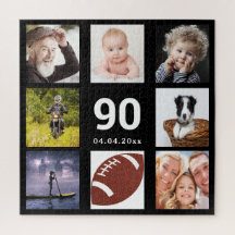 90e verjaardag 90 foto collage man man zwart