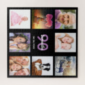 90e verjaardag 90 foto collage zwarte vrouw legpuzzel (Horizontaal)