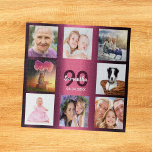 90e verjaardag 90 fotocollage vrouw paars legpuzzel<br><div class="desc">A gift for a woman's 90th birthday,  celebrating her life with a collage of 8 of your. Templates for a name,  age 90 and a date. Datum of birth of the date of the verjaarary. Dark purple and white colored letters. Girly and feminine purple gradient background color.</div>