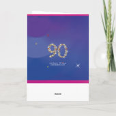 90e verjaardag - 90 in sterren - blauw - 90 jaar o kaart (Achterkant)