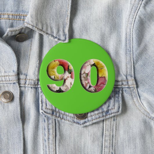 90e verjaardag 90 jaar Mijlsteen Button (In situ)
