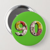 90e verjaardag 90 jaar Mijlsteen Button (Voorkant /achterkant)