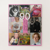 90e verjaardag 90 jaar oud negentigste cadeau legpuzzel (Verticaal)