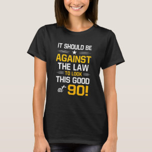 90e Verjaardag 90 Jaar Oud Verjaardag Mannen Vrouw T-shirt