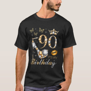 90e verjaardag 90 jaar oude 90e b-da t-shirt