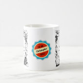 90e verjaardag 90 jaar oude  wijn Personaliseren Koffiemok (Center)