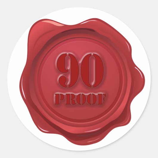 90e verjaardag 90 Proof Party (Proof Party) Ronde Sticker (Voorkant)