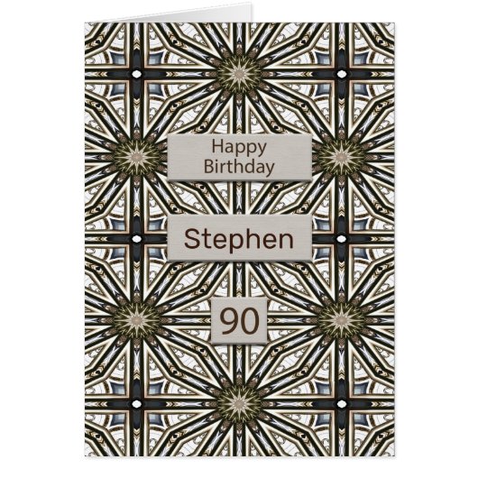 90e verjaardag Abstract Mandala Design (Voorkant)