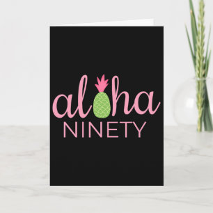 90e verjaardag Aloha Beach Tropische Vakantie Fees Kaart