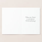 90e verjaardag - Art Deco Geïnspireerde look "90" Folie Kaarten (Binnen)