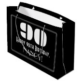 90e verjaardag ~ Art Deco Geïnspireerde look "90"  Groot Cadeauzakje (Achterkant Gekanteld)