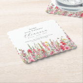 90e verjaardag augustus Geboorte Bloem Custom Kartonnen Onderzetters (Gebogen)