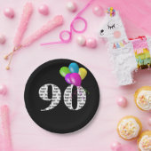 90e verjaardag ballon boeket papieren bordje (Feest)