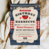 90e verjaardag BBQ Zomer Barbecue Party Uitnodigin Kaart