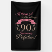 90e verjaardag beter met leeftijd spandoek (Verticaal)