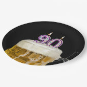 90e verjaardag bier op zwart Bord (Gekanteld)