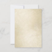 90e Verjaardag Bloemen Rozen Gouden Shimmer RSVP Kaartje (Achterkant)