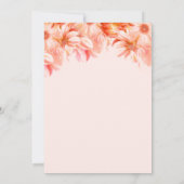 90e verjaardag Blush Pink Gold Floral Dinner Party Kaart (Achterkant)