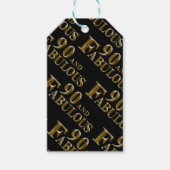 90e verjaardag cadeaulabel (Voorkant)