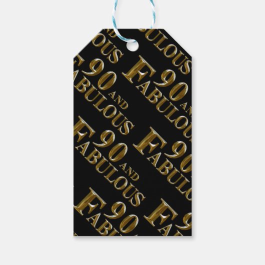 90e verjaardag cadeaulabel (Voorkant)