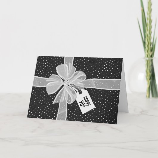 90e verjaardag cadeautje met poot kaart (Voorkant)