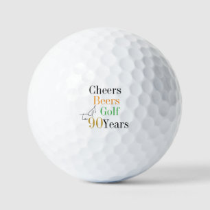 90e verjaardag Cheers Beers Golf Minimal Party Golfballen